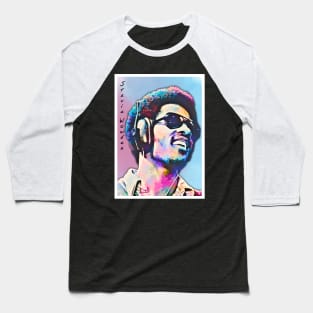 Poster Art Stevie Wonder 80s Baseball T-Shirt